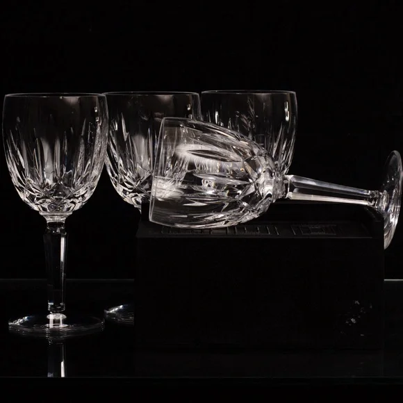 Waterford Crystal White Drinkware Set with Intricate Patterns - Picture 9 of 10